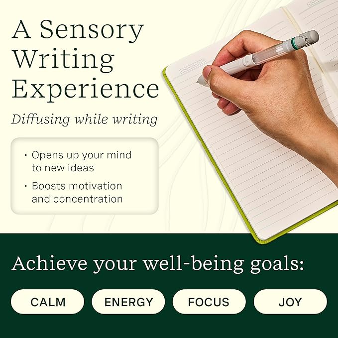 Lifelines Pen Diffuser Set, 2-Pack (Crisp Mountain Air & Citrus Grove) - 1mm Black Ballpoint Pens with Scented Essential Oil Blends – Aromatherapy Diffuser & Sensory Immersion Diffuse Aroma