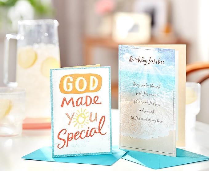American Greetings Religious Birthday Card (Beach)