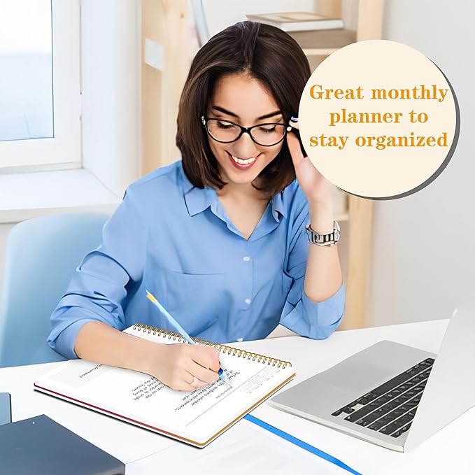 Monthly Planner 2025-2026, 2025 Calendar 24 Months Planner, JAN 2025 - DEC 2026, 8.5"x11", Personal Organizer with Monthly Goals, To-Do List, Habit Tracker, 24 Months for School Office Home Planning