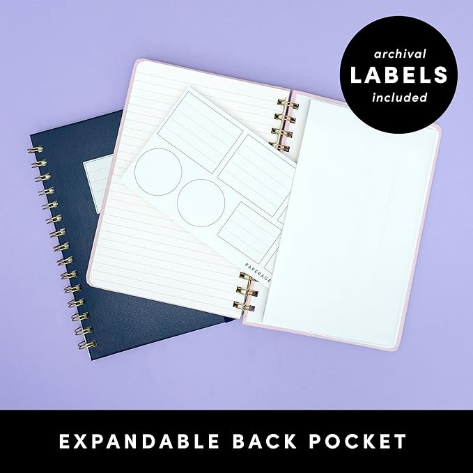 PAPERAGE Lined Spiral Journal Notebook, (Painted Floral), 160 Pages, Medium 5.5 inches x 8 inches - 100 GSM Thick Paper, Hardcover, Double-Wire Spiral Journal & Notebook