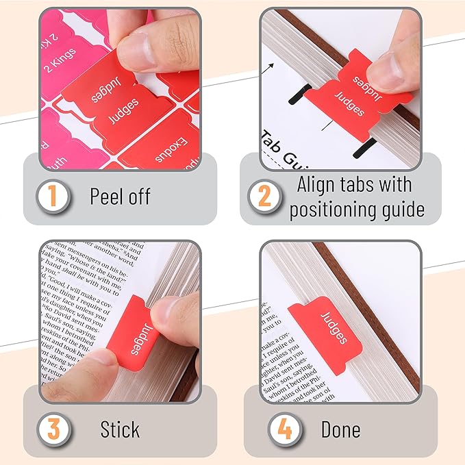 Mr. Pen- Bible Tabs, 75 Tabs, Neon Laminated Bible Tabs for Women and Men, Bible Tabs for Study Bible, Bible Index Tabs, Bible Book Tabs, Bible Labels Tabs, Bible Tabs