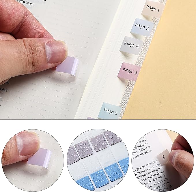 Mr. Pen- Sticky Index Tabs, 480 Pcs, Pastel Sticky Tabs for Notebooks, Page Markers, Page Tabs for Binders, Page Tabs Sticky Tabs for Books, Notebook Tabs, Book Sticky Tabs for Notebooks