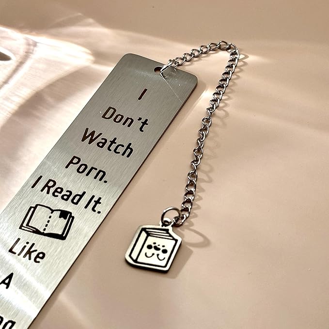 Book Marks for Reading Women, Book Lovers Gifts Book Marks, Funny Spicy Bookmark with Chain for Bookishs Bookworms Nerds, Christmas Birthday Valentines Day Gifts Reading Club Present
