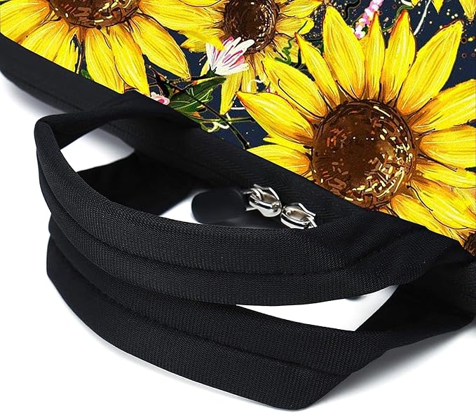 11.6 12 12.1 Inch Laptop Carrying Bag Protective Chromebook Case Pouch Netbook Notebook Ultrabook Bag Tablet Sleeve Cover Travel Briefcase with Handle for Men Women (Sunflower)