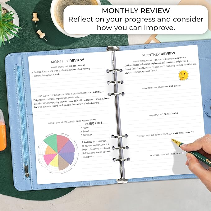 Clever Fox Weekly Planner Binder – Goal Setting Planner for Time Management & Weekly Tasks – Work & Life Organizer with to Do List & Habit Tracker – Undated, 7″ x 9″ Hardcover (Periwinkle)