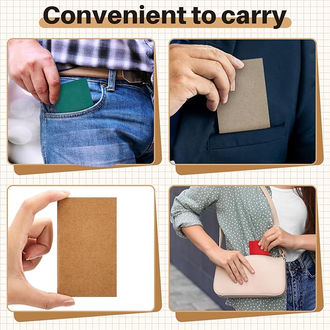 Outus 36 Pcs Pocket Notebook Mini Journal 2.5" x 4" Kraft Paper Mini Notepad Bulk Softcover Pocket Notepad Memo Diary Subject Notebooks for Student Traveler School(Multicolor)