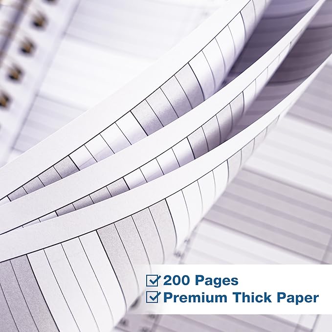 Appointment Book - Salon Appointment Book, 11.5" x 4.7", Hourly Planner, 2 Columns, Undated, 6 AM - 9 PM, Spiral Bound, 200 Pages, Colorful