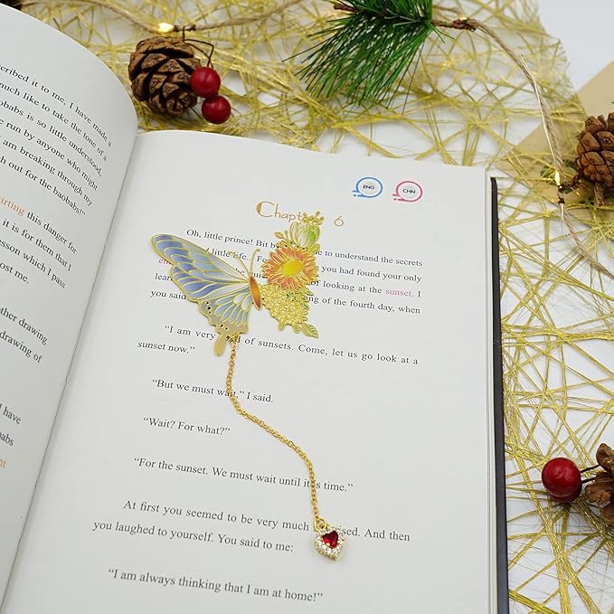Butterfly Bookmarks for Women,Cute Funny Metal Bookmark,Unique Gifts Book Markers for Women Book Lovers,Teacher Appreciation Gifts,Valentine Mother's Day Christmas New Year Birthday Gift