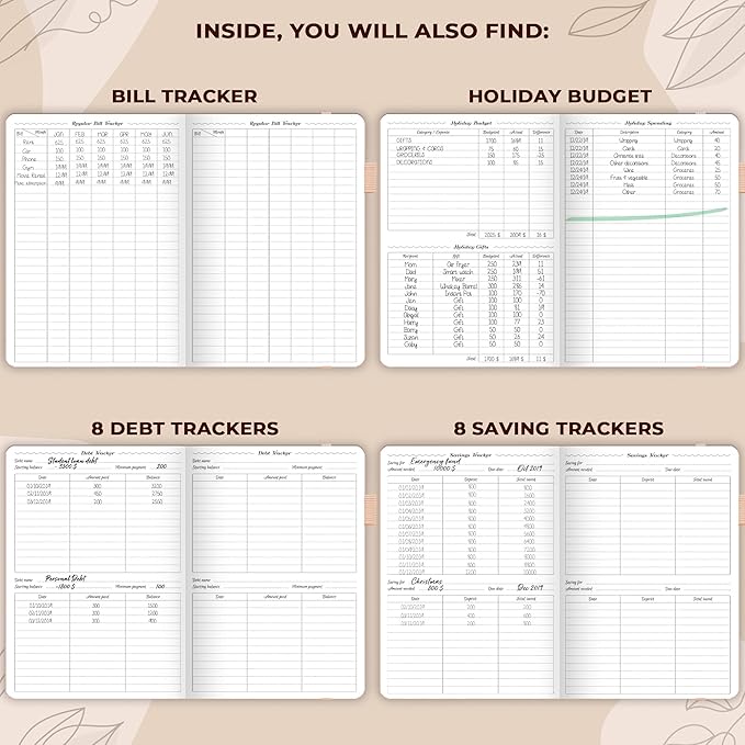 GoGirl Budget Planner – Monthly Financial Planner Organizer Budget Book. Expense Tracker Notebook Journal to Control Money, A5 (Rose Gold)