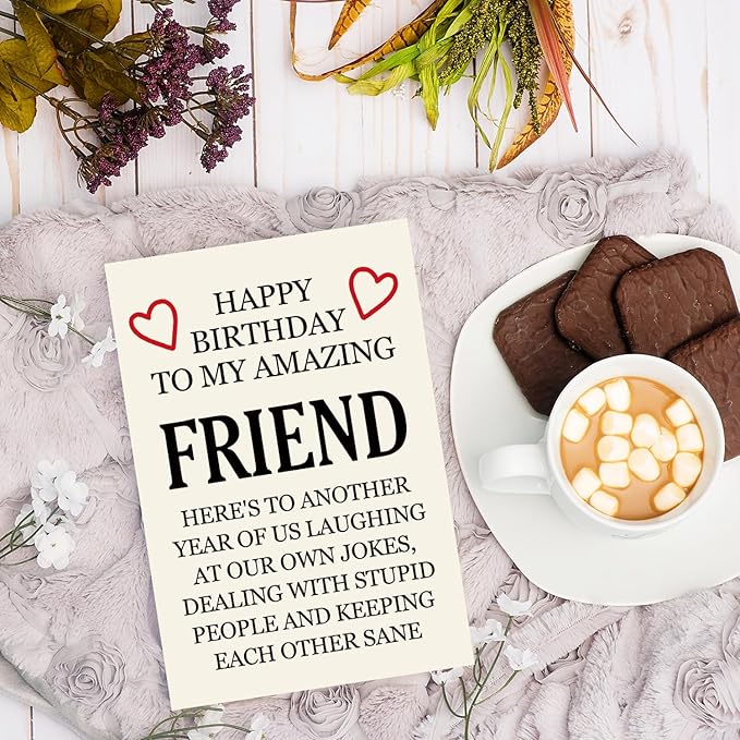 Best Friend Birthday Card, Bestie Birthday Card, Friendship Card for Birthday, Funny Birthday Card for Bestie BFF, Best Friend Birthday Gifts for Bestie Women Brother Him, Birthday Card Sister Brother
