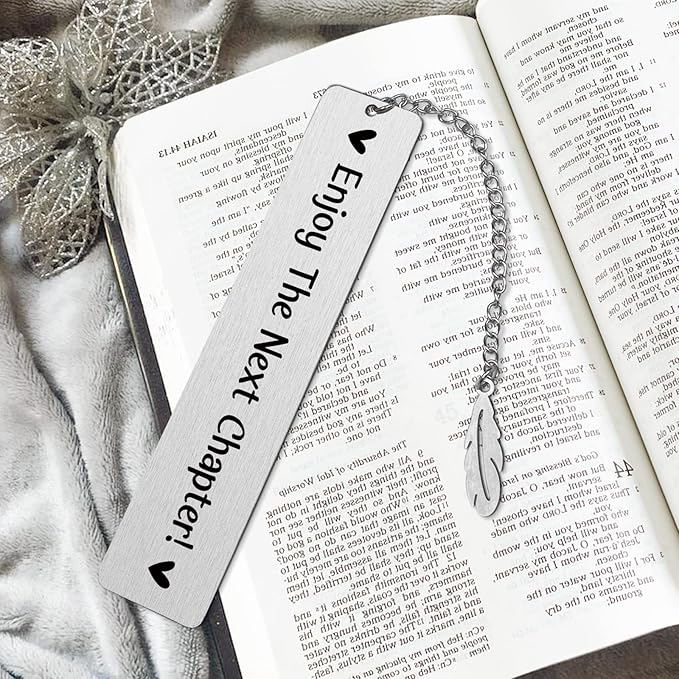 Enjoy The Next Chapter,Bookmark for Book Lover,2024 Inspirational Retirement Gifts for Women Men Happy Retirement Bookmark Gifts,Boss Coworker Teacher Nurse Dad Mom Christmas Birthday Gifts