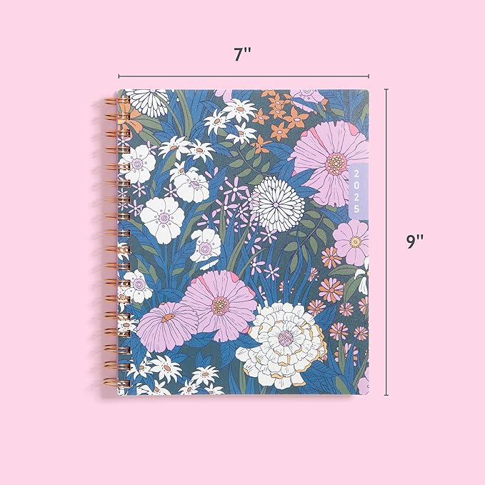 WAAV 2025 Weekly and Monthly Planner Calendar, January 2025 - December 2025, 7” x 9", Stylish Flexible Cover, Laminated Tabs, Durable Wirebound, Storage Pocket, Bailey (Bailey- 2025, 7" x 9")