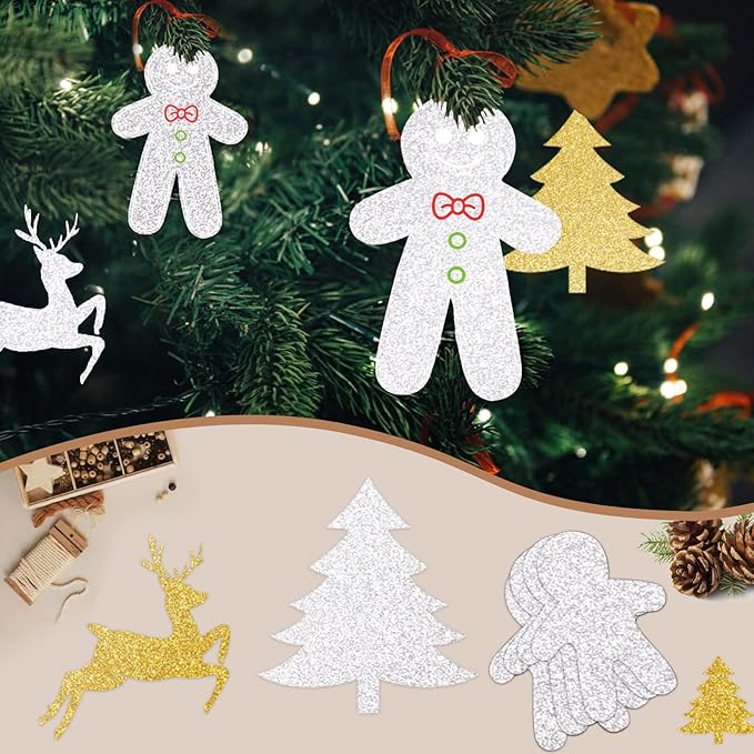 Double-Sided Silver Glitter Cardstock 8.5x11 24 Sheets, Goefun 100lb No-Shed Shimmer Glitter Paper for Scrapbook, Birthday, Wedding Party, Decorations (Not Suitable for Printing)