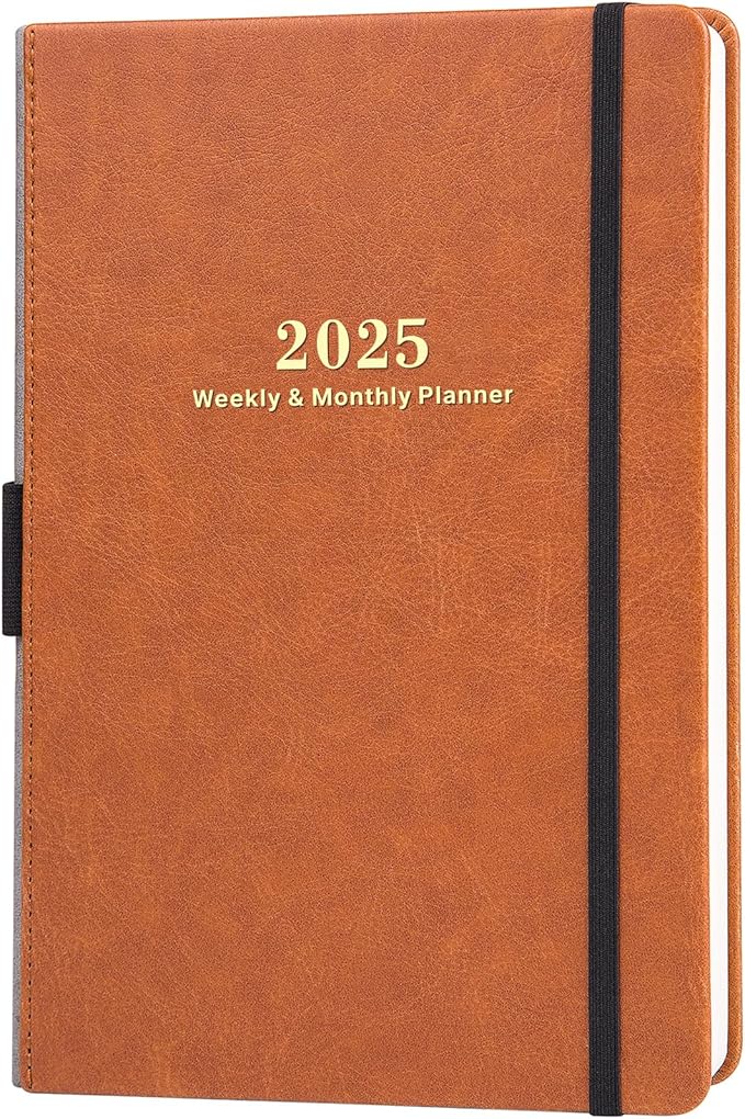 2025 Planner - Planner 2025 Weekly and Monthly with Stickers, JAN. 2025 - DEC. 2025, 5.75" X 8.25", 2025 Calendar Planner Premium Paper, Pen Holder, Inner Pocket and 44 Notes Pages