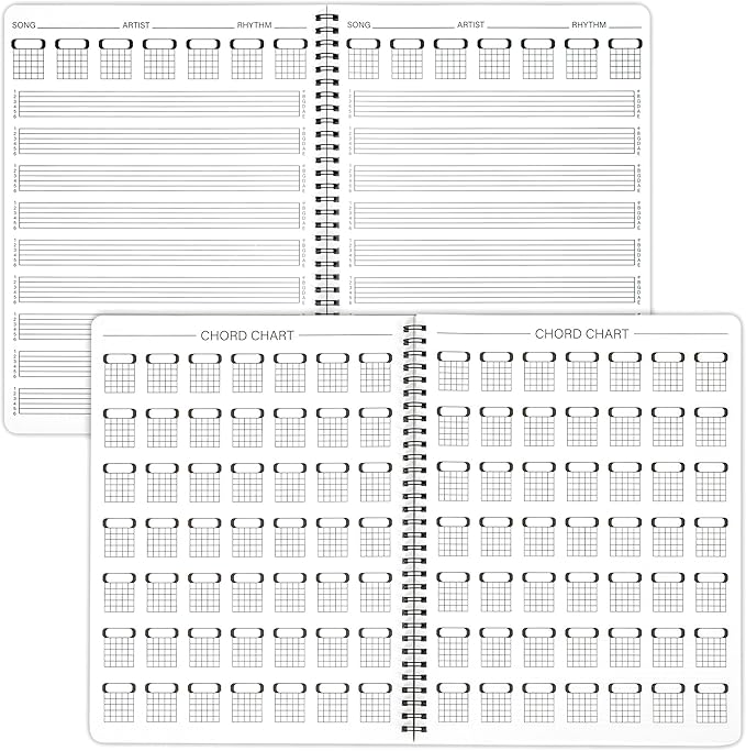 Guitar Tablature Notebook Blank Music Tabs Journal for Composition Songwriting and Recording of Yous Song Paperback 11.2 X 8.3inch