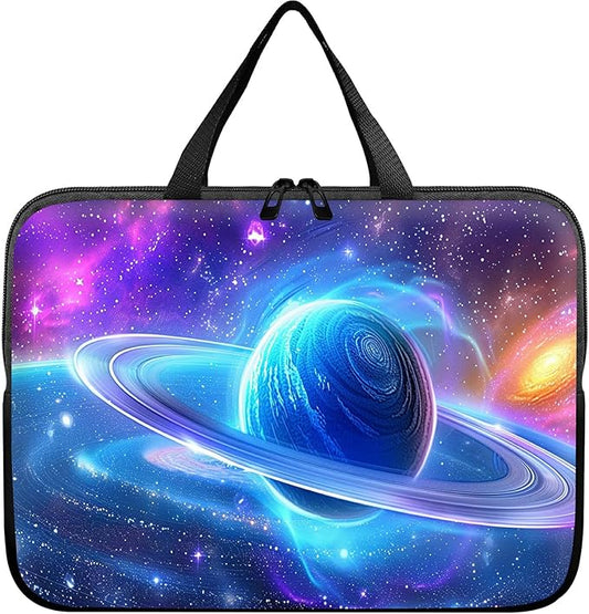 Laptop Sleeve Case Bag 15 inch, Cosmic Planet Slim Carrying Case Durable Handbag Travel Laptop Bag for 15 inch MacBook Air M3/M2/15 Pro/Surface Laptop 7/6/5/4/3/ Dell XPS 15 Plus