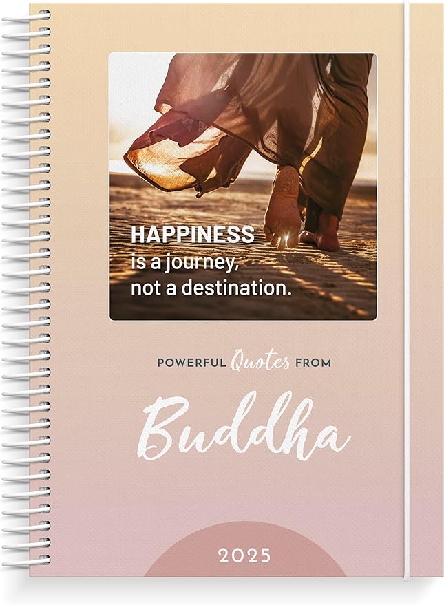 Burde Planner 2025 | Buddha Planner | Weekly & Daily Planner | Spiralbound | December 2024 to January 2026 | Hardcover