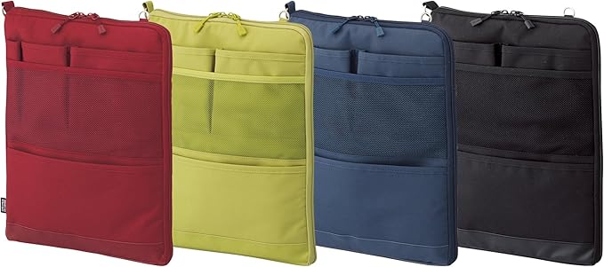 LIHITLAB Laptop Sleeve, Water & Stain Repellent, Vertical for Backpack, 7.9" x 10.2", Black (A7682-24)