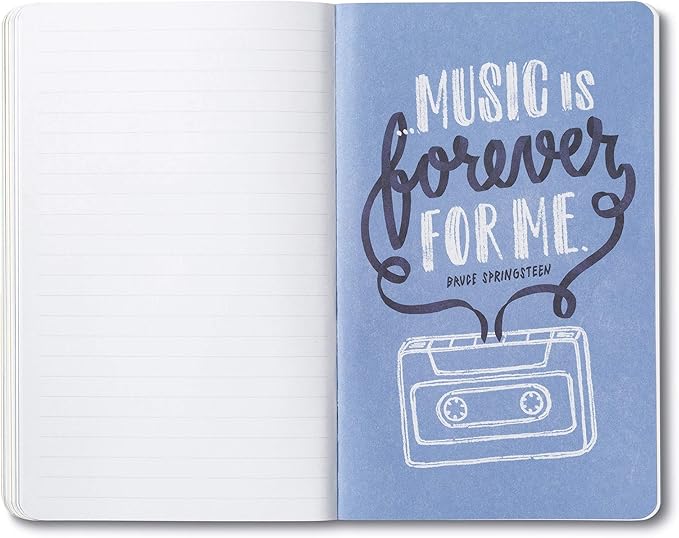 Compendium Softcover Journal - Let Your Music Play – A Write Now Journal with 128 Lined Pages, 5″W x 8″H