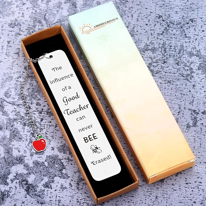 Teacher Gifts for Women Teachers Day Gift Appreciation Bookmark Gift Thank You Teacher Birthday Gift for Teacher Retirement Gift from Students Graduation Party Gift Kindergarten Middle School Teacher