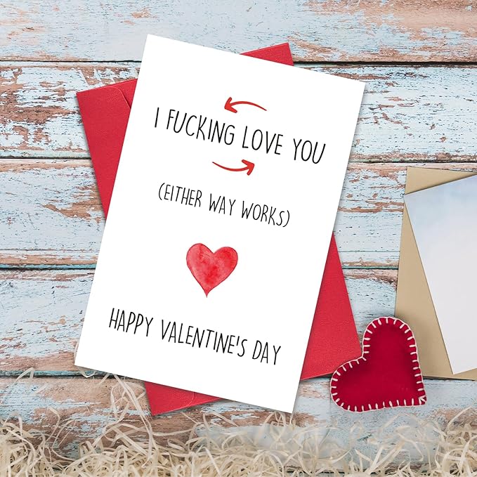 Ogeby Funny Valentines Day Card for Girlfriend Boyfriend, Cute Valentines Day Cards Gifts for Her Him, Dirty Valentine’s Day Cards Gifts for Wife Husband, Humor I Love You Card