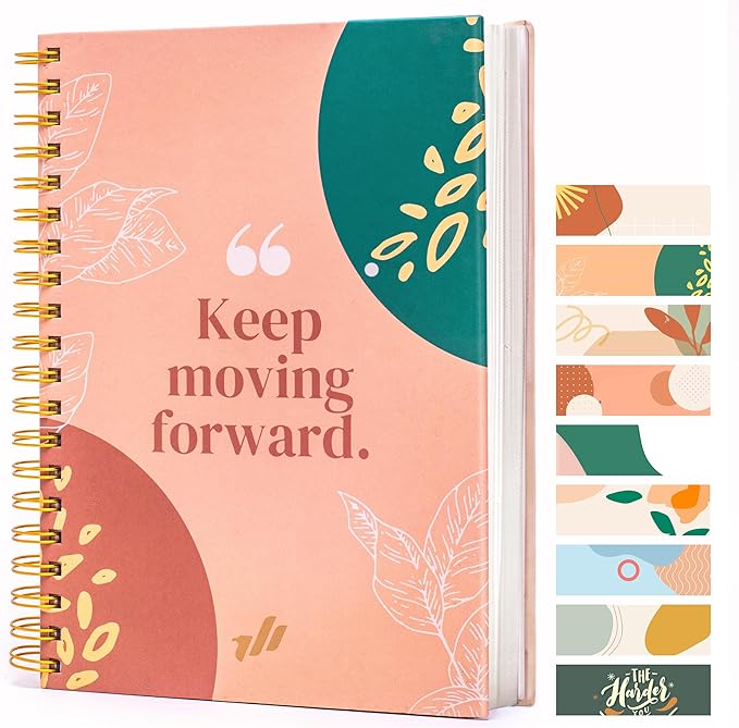 Hardcover Spiral Journal, 10.25" x 7.25", 300 Pages Large College Ruled Notebook for Women, Ideal for Writing, Journaling, Note-Taking, Work, School