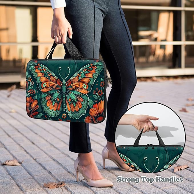 Laptop Sleeve Case Bag 15 inch, Art Moth Slim Carrying Case Durable Handbag Travel Laptop Bag for 15 inch MacBook Air M3/M2/15 Pro/Surface Laptop 7/6/5/4/3/ Dell XPS 15 Plus