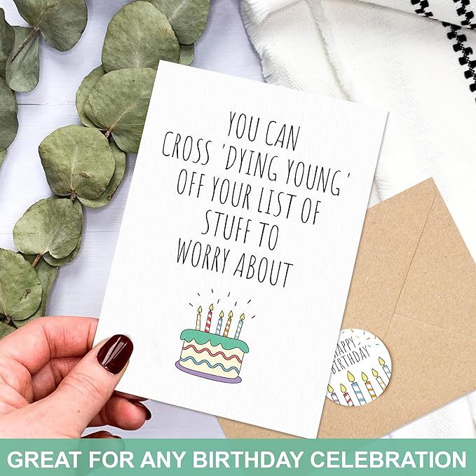 Funny Birthday Cards For Women or Men, Happy Birthday Card, Gift Card Birthday for Her or Him, Sister Brother, Wife Husband, Humorous Birthday Decorations, Idea Birthday Gifts for Best Friend