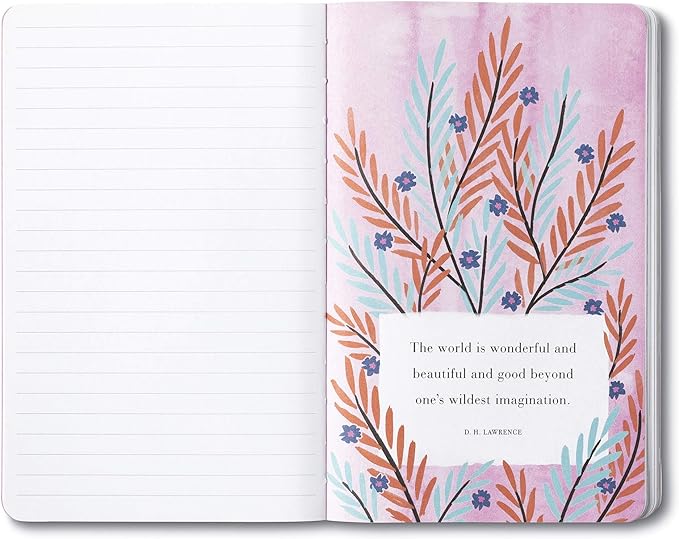 Compendium Softcover Journal - Dwell on the beauty of life. – A Write Now Journal with 128 Lined Pages, 5″W x 8″H