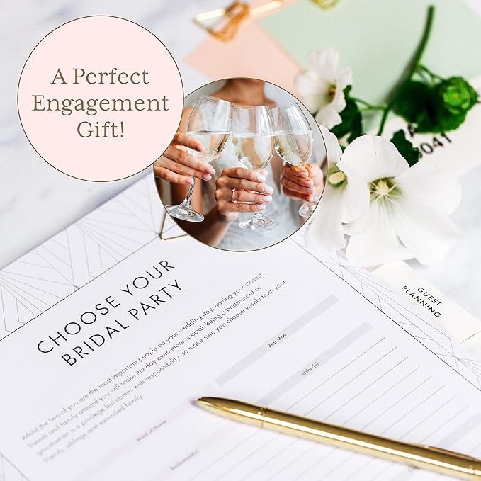 Your Perfect Day Wedding Planner for Bride - Wedding Planning Book and Organizer, Bridal Wedding Planner Book & Binder with Wedding Countdown Calendar (MARBLED)