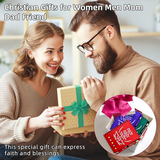 400 Pcs Bulk Christian Gifts Prayer Journal for Woman - 200 Set Religious Notepad with Christian Pen - Bible Notebook - Church Gifts for Mother's Day, Bible Study, and Family Devotions ( Colorful )