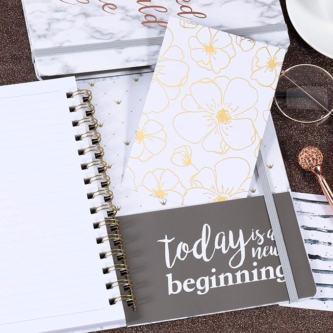 Frasukis Ruled Notebook/Journal - Spiral Notebook with Premium Thick Paper, 8.5" X 6.4", College Ruled Spiral Notebook, Waterproof Hardcover, Perfect for Daily