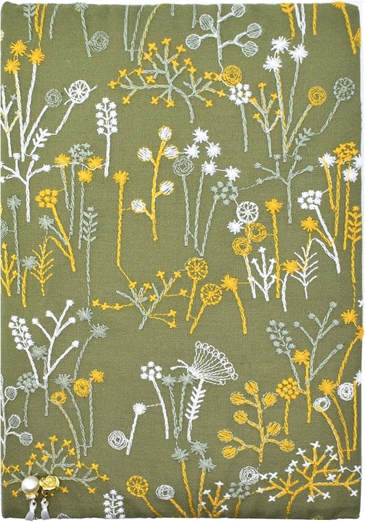 BLBMH Book Covers for Paperbacks Fit for 5.5x8.4 inch Adjustable Book Sleeve Cover for A5 Books Soft Cloth Protector for Notebook Journal - Spring