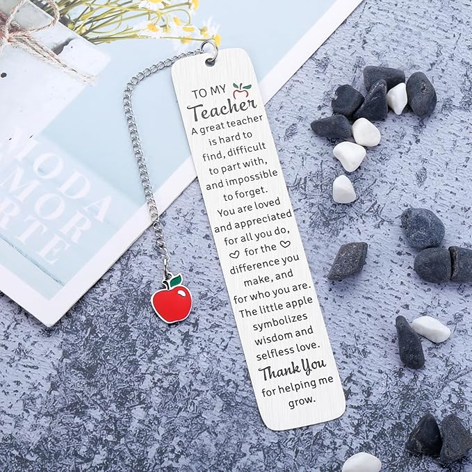 Thank You Gifts for Teacher Gifts Bookmark for Teacher Women Men Christmas Valentines Day Graduation Gifts for Teacher Birthday Retirement Gifts for Teacher Primary Kindergarten Middle School Teacher