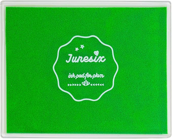 Ink Pad, 5x4'' Washable Stamp Ink Pad for Kids, Dark Green
