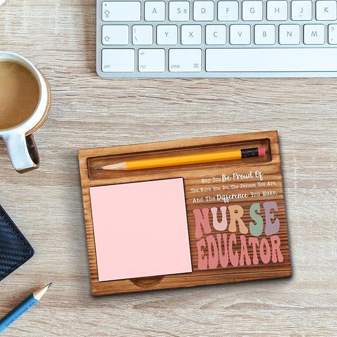 Nurse Educator Sticky Note Holder, Nurse Educator Thank You Appreciation Gifts for Men, Women, Nursing Instructor, Nurse Educator Office Desk Self-Stick Note Pad Holders GSH488