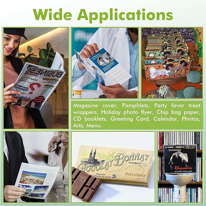 Koala Double Side Thin Glossy Photo Paper 8.5x11 Inches 120gsm 100 Sheets Compatible with Inkjet Printer and Dye Ink 32LB