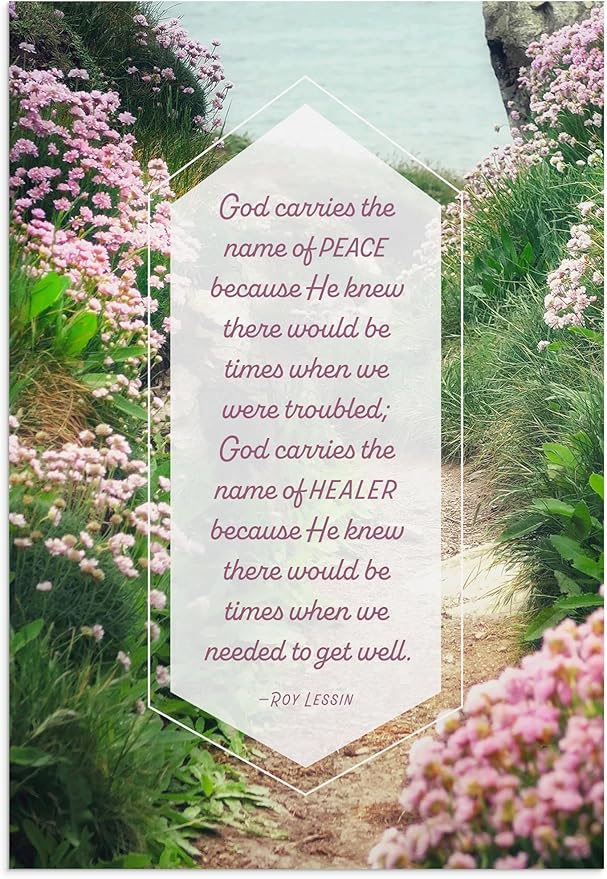 DaySpring - Roy Lessin - May the Lord Bless You - 4 Landscape Design Assortment with Scripture - King James Version - 12 Get Well Boxed Cards & Envelopes (U1206)