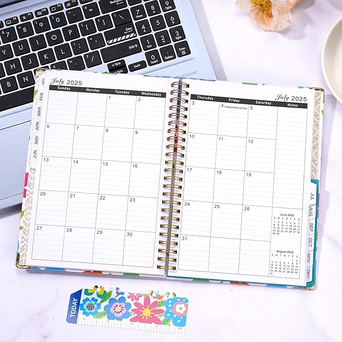 2025 Planner - 2025 Planner Weekly and Monthly, Jan.2025 - Dec.2025, Hardcover 2025 Planner Monthly with Tabs, 6.2" x 8.5", Strong Twin-Wire