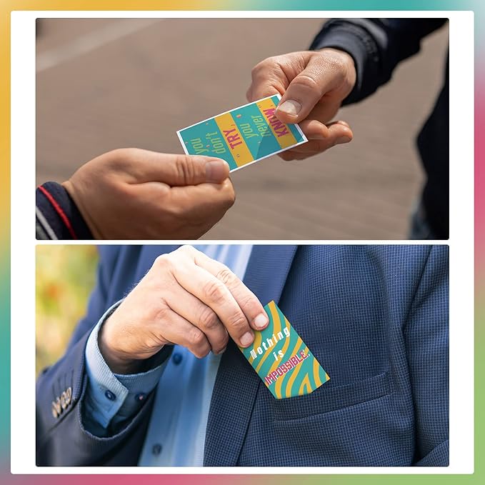 Jinei 300 Inspirational Affirmation Cards Positive Motivational Cards Small Mini Encouragement Quotes for Women Mother's Day Church(Line Flower)