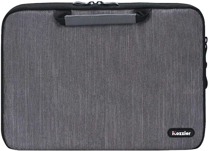 iCozzier Handle 11-11.6 Inch Laptop and iPad Case/Electronic Accessories Storage Bag 11”Laptop Sleeve for Ultrabook/Notebook/Netbook/MacBook - Grey