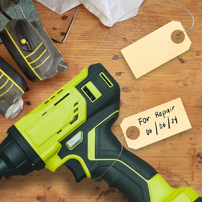 Perco Manila Shipping Tags #1 2 3/4 x 1 3/8 (7 x 3.5 cm) with Metal Wire - Pack of 100