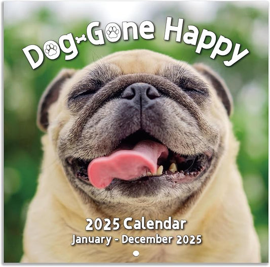 2025 Wall Calendar - Funny Dogs Wall Calendar 2025, 12" x 24" (Open), Cute Calendar 2025, Jan. 2025 - Dec. 2025, 12-Month Calendar, Thick Paper, Hanging Hole, Holidays, Unruled Blocks