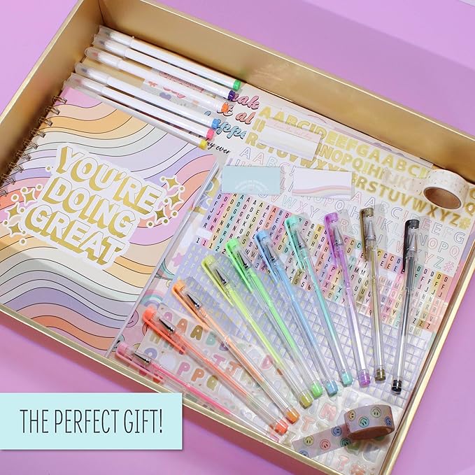 STMT Positivity Journaling Set, Includes Over 1500 Gratitude Journal Supplies, Self-Care Journal, Guided Journal, Daily Journal With Prompts, Bullet Journal Kit, Mindfulness Journal, Great Gifts