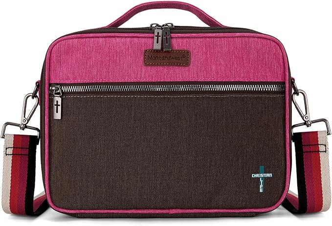 Montana West Bible Covers for Women Bible Cases with Leather Bookmark Protective Crossbody Carrying Book Case for Church Travel Gift