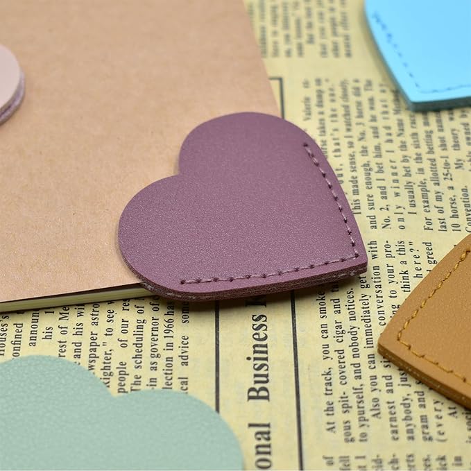 8 pcs Bookmarks，Leather Bookmarks for Reading Women，Cute Kids Love Bookmarks，Gifts for Book Lovers and Book Club，Fun Page Makers,Essentials for Readers,Personalized Bookmark