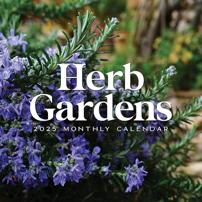 Herb Gardens Calendar 2025 | 12" x 24" Herbal Wall Calendar 12 Month | Marble City Press | Advice for Year Round Growing, Garden and Herbalist Tips Throughout | Super Foods, Home Gardening