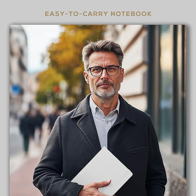 BEECHMORE BOOKS Lined Journal Notebook, 5.8 x 8.3 inch, A5 160 Lined Pages, Hardcover Leather Journals for Women, Men, Writing and Notebooks for Work - 120 GSM Thick Paper, Gifts Box Included