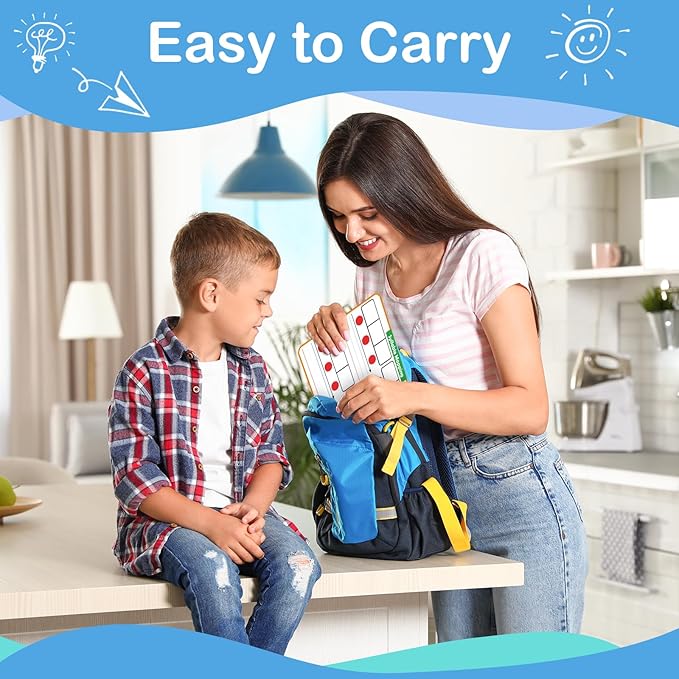 Aizweb 12 Pack Phonemic Awareness Dry Erase Board,9" x 12" Syllable Small Whiteboard,Speech Therapy Material Phonics Games,Science Reading Manipulative,Preschool Kindergarten Classroom Must Have