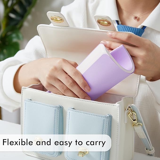 feela 8 Pack Soft Cover Journal Bulk, Notebooks College Ruled for Work, Lined Travel Journal for Women Men, Note Taking Notebook School Supplies Business Writing, 8.2” x 5.5”, A5, Light Purple